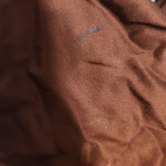 Zara NWT LIMITED EDITION midi shirt dress in satin chocolate - Picture 10 of 11